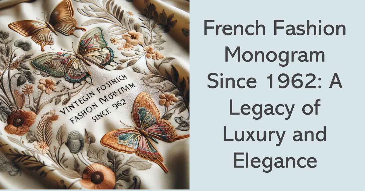 French Fashion Monogram Since 1962: A Legacy of Luxury and Elegance